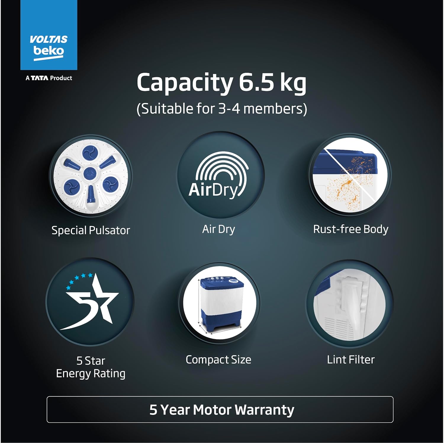 Voltas Washing Machine View 2